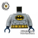 LEGO Mini Figure Torso Batman Light Gray Suit