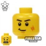 LEGO Mini Figure Heads Scratched Face