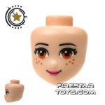 LEGO Friends Mini Figure Heads Light Brown Eyes and Freckles