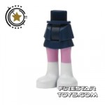 LEGO Friends Mini Figure Legs Dark Blue Skirt and Pink Tights