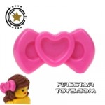 LEGO Hair Accessory Heart Bow Dark Pink