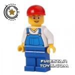 LEGO City Mini Figure Blue Overalls