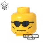 LEGO Mini Figure Heads Sunglasses Serious