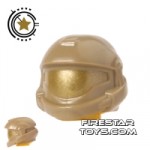 BrickForge Shock Trooper Helmet Dark Tan and Gold