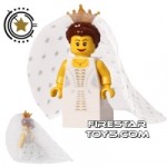 LEGO City Mini Figure Wedding Bride with Veil and Train