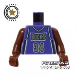 LEGO Mini Figure Torso NBA Bucks 34