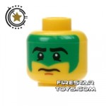 LEGO Mini Figure Heads Green Warpaint