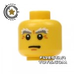 LEGO Mini Figure Heads Gray Eyebrows