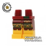 LEGO Mini Figure Legs Gold Aztec Pattern