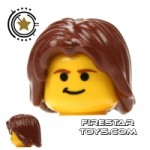 LEGO Hair Mid Length Tousled Reddish Brown