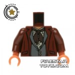 LEGO Mini Figure Torso Brown Jacket and Neck Tie