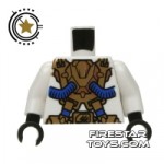 LEGO Mini Figure Torso Exo Force Gold Panels