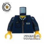 LEGO Mini Figure Torso Dark Blue Jacket