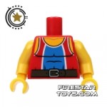 LEGO Mini Figure Torso Team GB Weightlifter