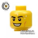 LEGO Mini Figure Heads Smile Perspiring