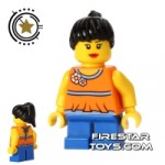 LEGO City Mini Figure Orange Halter Top Short