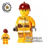 LEGO City Mini Figure  Fireman Orange Suit