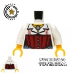 LEGO Mini Figure Torso Blouse and Red Corset