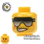 LEGO Mini Figure Heads Grin And Sunglasses