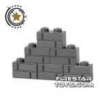 Custom Mini Set Brick Wall Dark Blueish Gray