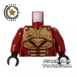 LEGO Mini Figure Torso Exo Force Armour Dark Red