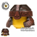 LEGO Patterned Castle Helmet Dark Brown