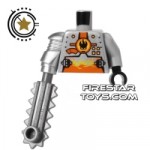 LEGO Mini Figure Torso Magma Commander with Chainsaw Arm
