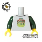LEGO Mini Figure Torso Pixelated Minifig Head Design