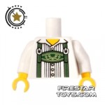 LEGO Mini Figure Torso Striped Shirt and Lederhosen
