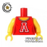 LEGO Mini Figure Torso Red Cheerleader Top