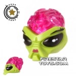 LEGO Mini Figure Heads Alien Head Pink Brain