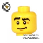 LEGO Mini Figure Heads Smile Raised Eyebrow