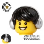 LEGO Hair Choppy with Headphones Black