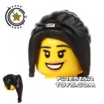 LEGO Hair Pony Tail With Side Fringe Black
