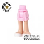 LEGO Friends Mini Figure Legs Pink Layered Skirt and White Shoes