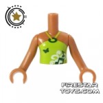 LEGO Friends Mini Figure Torso Lime Top with Musical Notes Pattern