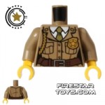 LEGO Mini Figure Torso Forest Police Gold Badge