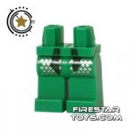 LEGO Mini Figure Legs Green with Diamonds