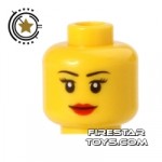 LEGO Mini Figure Heads Red Lips Smile