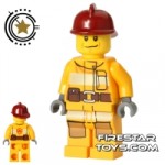 LEGO City Mini Figure Fireman Orange Suit and Utility Belt