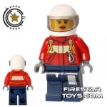LEGO City Mini Figure Fire Plane Pilot Female