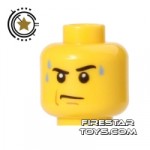 LEGO Mini Figure Heads Frown Sweat Drops