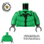 LEGO Mini Figure Torso Winter Jacket Green