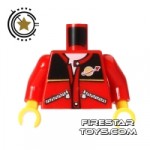 LEGO Mini Figure Torso Red Jacket Space Logo