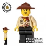 LEGO Adventurers Mini Figure Johnny Thunder Desert Outfit