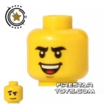 LEGO Mini Figure Heads Heavy Eyebrows Smile