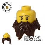 LEGO Hair Double Pointed Beard Dark Brown
