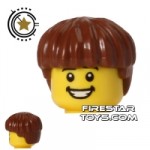 LEGO Hair Short and Thick Reddish Brown