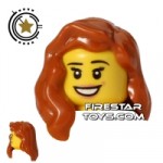 LEGO Hair Long over Shoulder Dark Orange