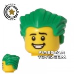 LEGO Hair Slicked Back Green
